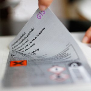 Çift yüz baskılı sticker